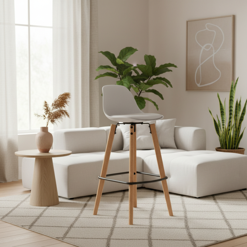 Bora bar stool seat - white, , medium-null