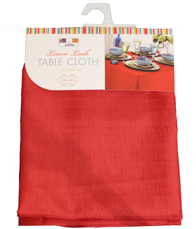 Product image: Linen look tablecloth 140x240cm 4 assorted colors, , medium-null