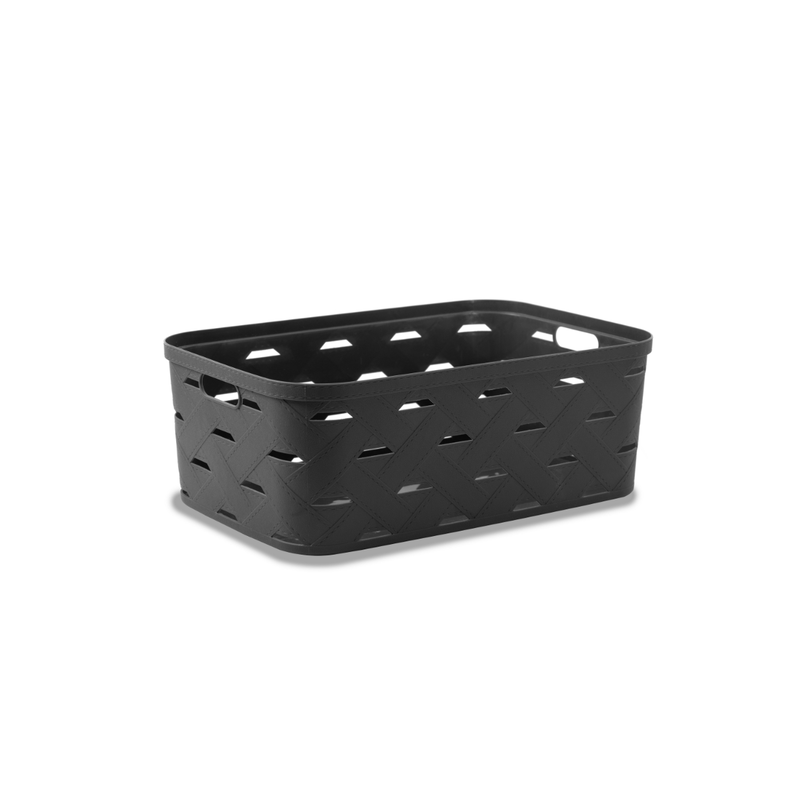 Rectangular basket teffer 30x21cm - anthracite, , medium-null