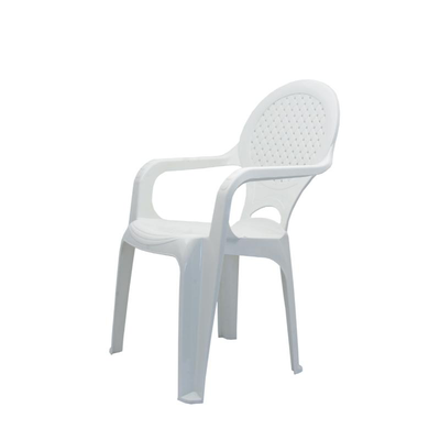 Kenzia plastic chair - white, , medium