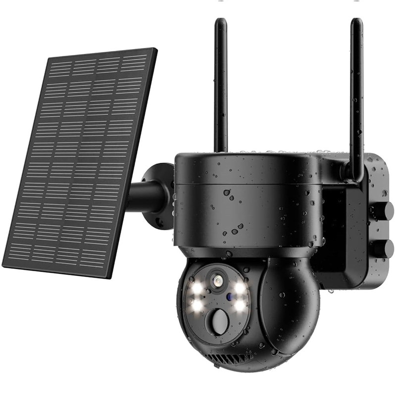 Woox r3569 outdoor battery camera 3mp ptz with solar panel, , medium-null