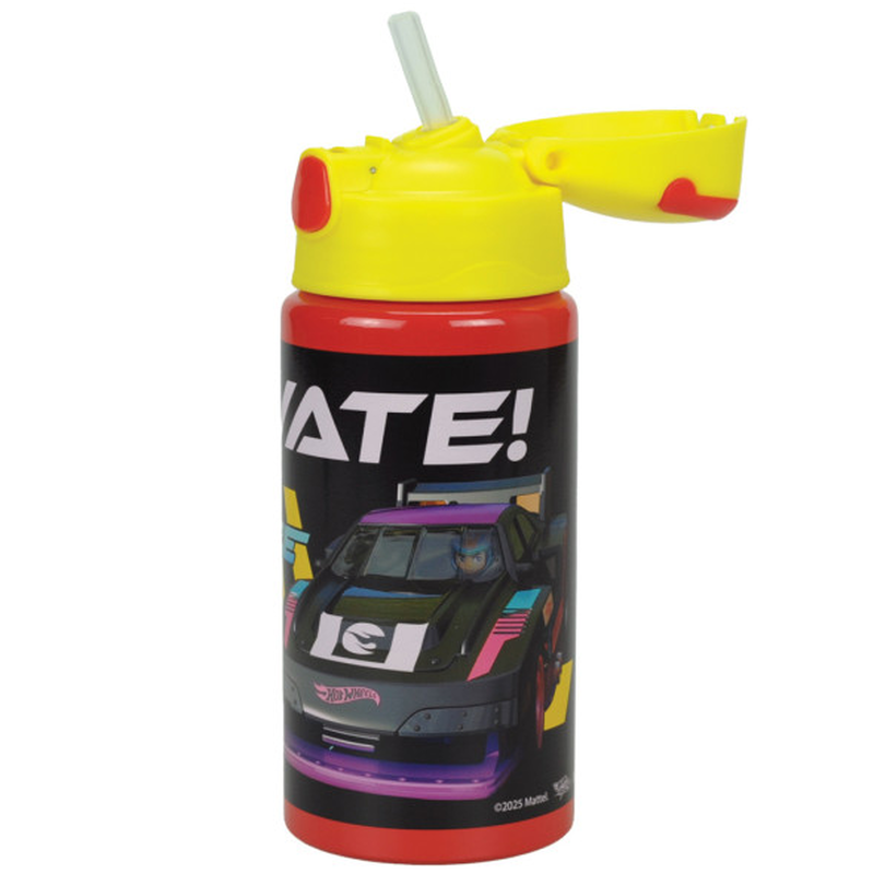 Gim aluminium bottle flip 500ml hot wheels, , medium-null