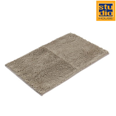 Studio house chenille bath mat anti-slip 50x80cm beige, , medium