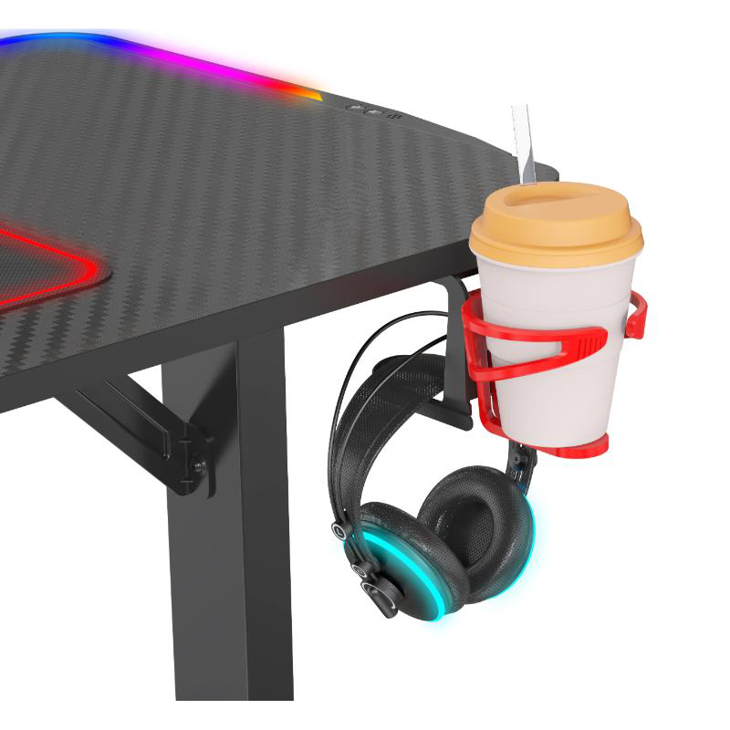 Superoffice pluto led gaming desk - black, , medium-null