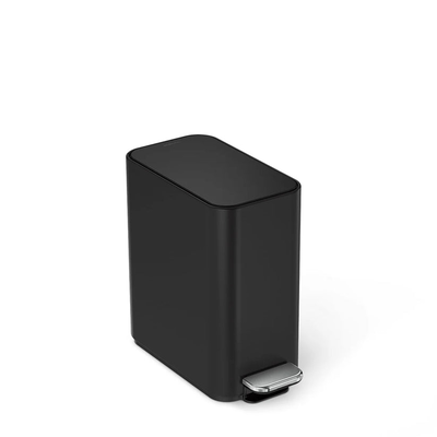 Simplehuman slim pedal bin 5l black matte, , medium