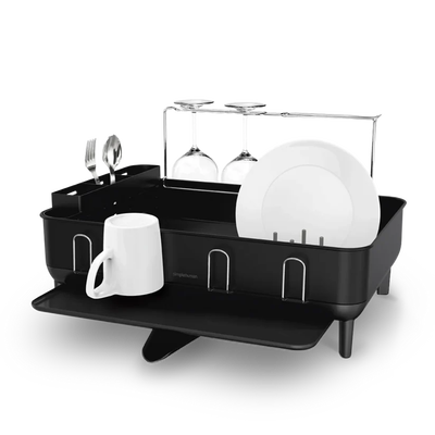 Steel frame dishrack matte black, , medium