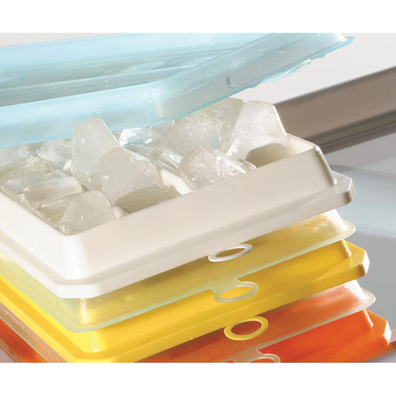 Cosmoplast ice cube tray with lid 31x13cm - assorted colors, , medium image number null