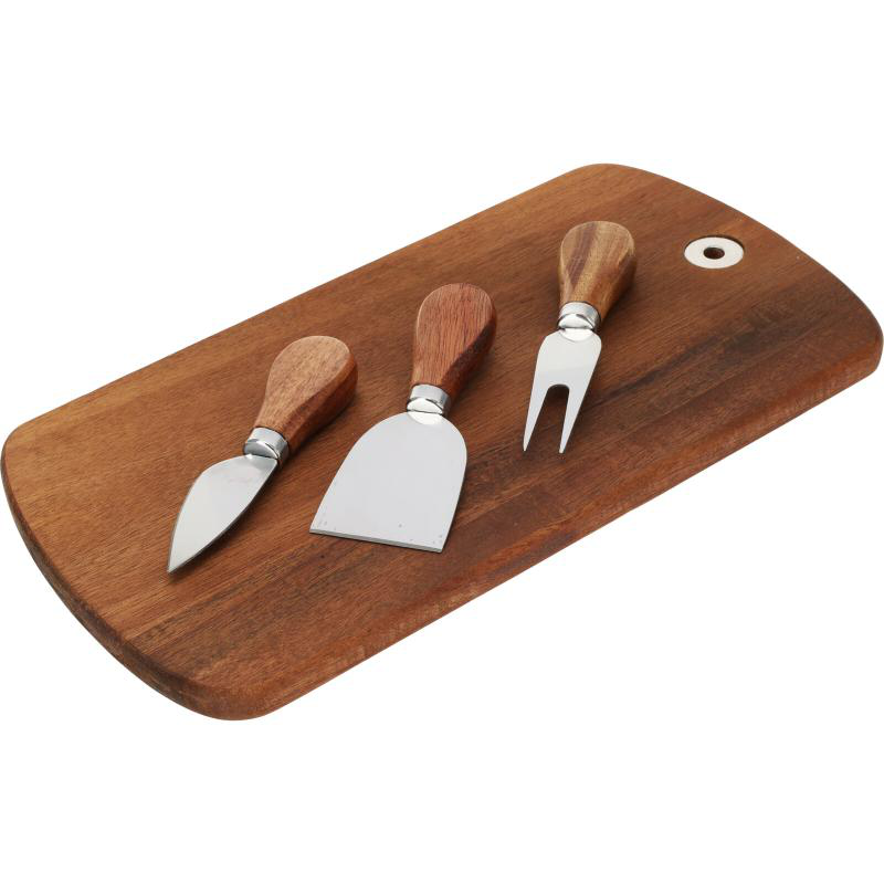 Product image: Cheese board with 3 cheese knives, , medium-null