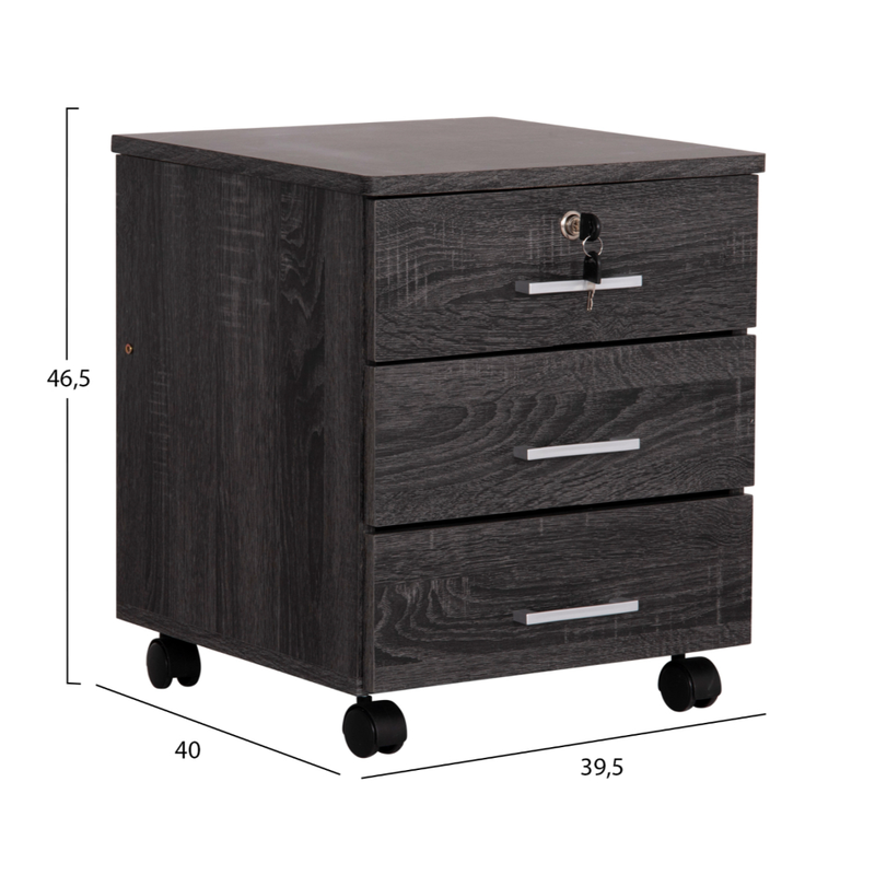 Homemarkt office drawer hayden 39.5x40x46.5cm - anthracite, , medium-null