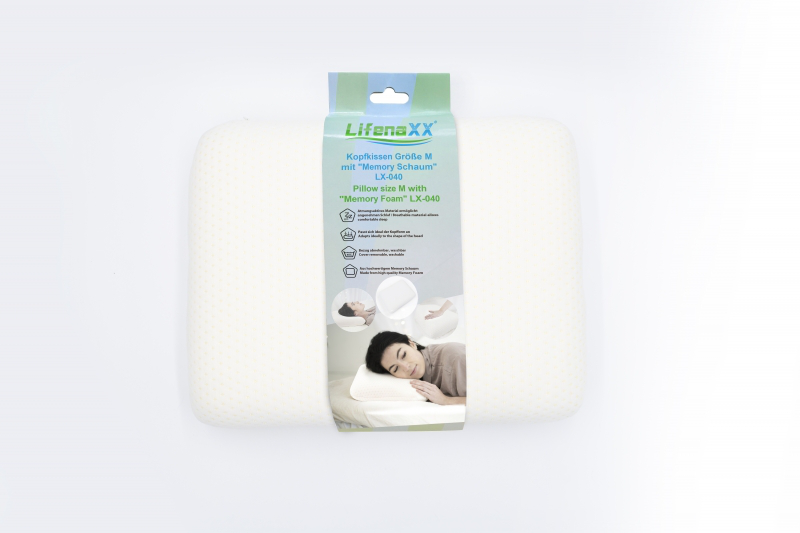 Lifenaxx pillow size m with memoryfoam lx-040, , medium-null
