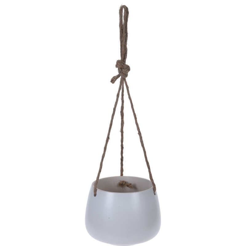 Flower pot with rope 14.5cm - assorted colors, , medium image number null