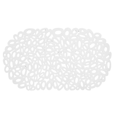 Grava anti-slip bath mat 68x38cm oval white, , medium