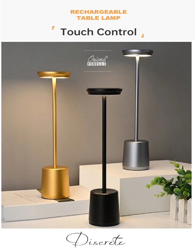 Φωτιστικο επιτραπεζιο led discr 34cm ασημι, , medium-null