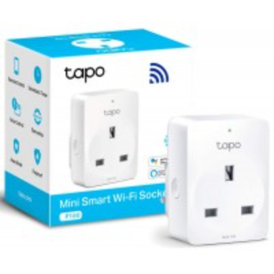 Tp-link tapo, mini smart Wi-Fi socket, energy monitoring, 220-240 v, max load 13 a, 50/60 hz, 2.4 GHz Wi-Fi networking, remote control, away mode, voice control, uk plug, , medium