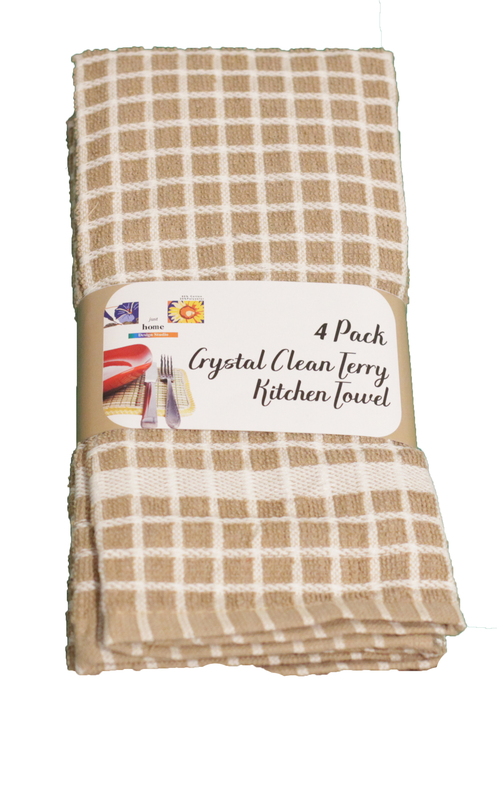 Product image: Kitchen towels crystal clean terry 4pcs 3 assorted colors, , medium-null