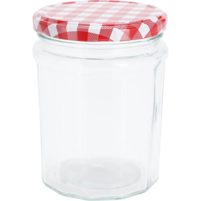 Excellent houseware glass jar with metal lid 450ml, , medium