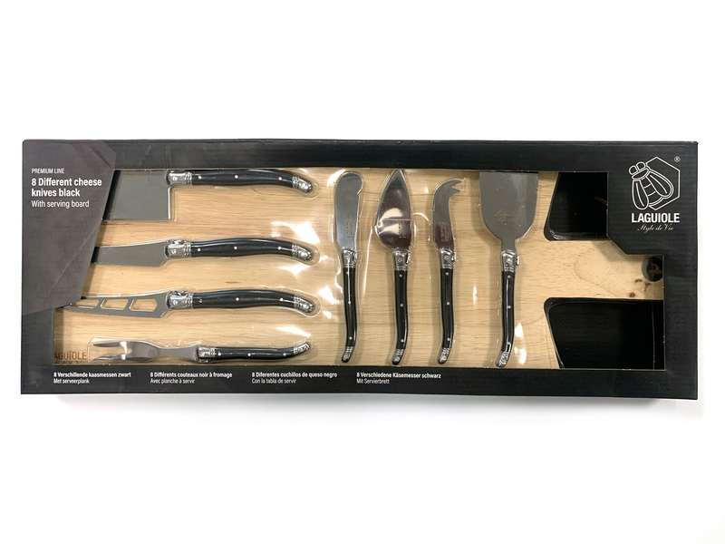 Product image: Laguiole set 8 cheese platter with knives, , medium-null