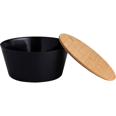 Day bamboo salad bowl with lid 25x25x12.2cm, , medium