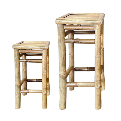 Natural bamboo stool / small, , medium