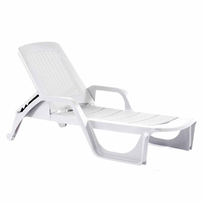 Bica sunbed nilo plastic rattan white.-null