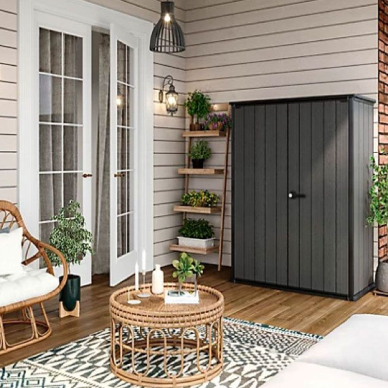 Product image: Keter cortina alto πλαστική αποθήκη κήπου 1400l,140x73.6x170.4cm wood grey, , medium-null