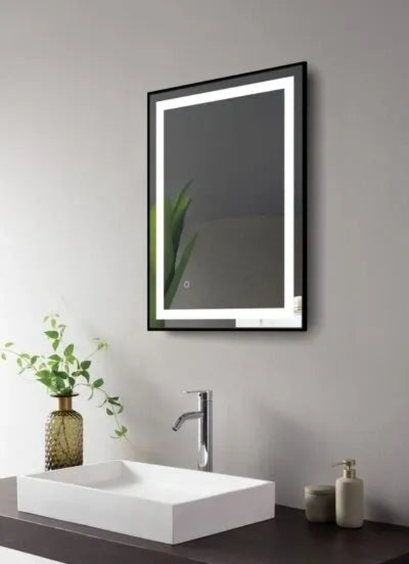 Led mirror with black frame, , medium image number null