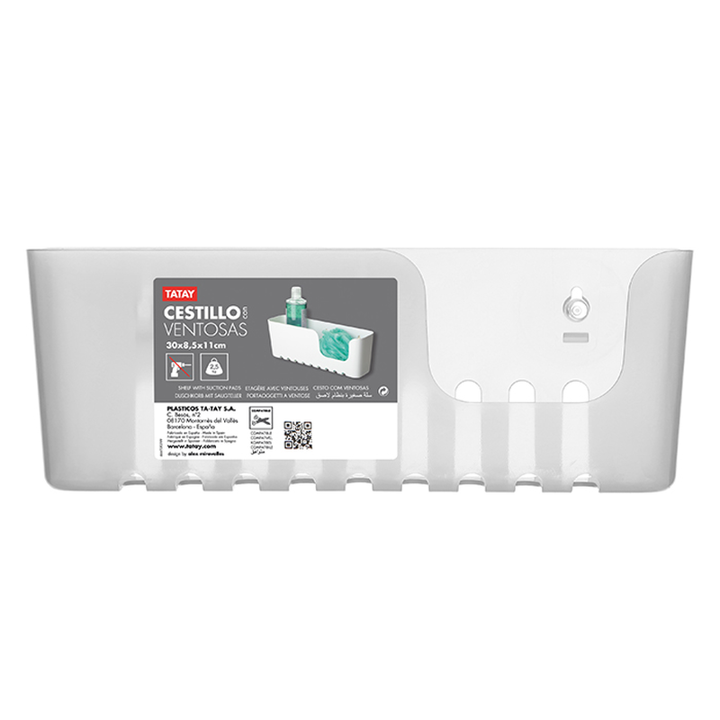 Product image: Tatay μεγαλο καλαθι με βεντουζες διαφανες, , medium-null