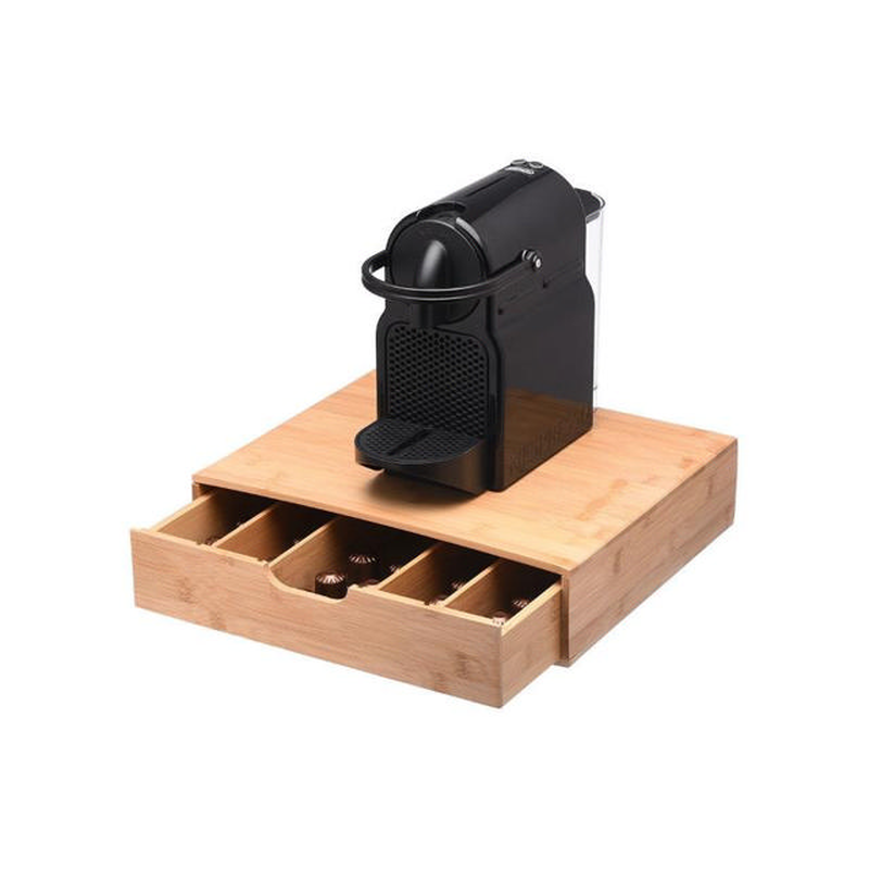 Estia bamboo essentials coffee capsule drawer case with 5 adjustable positions, , medium-null