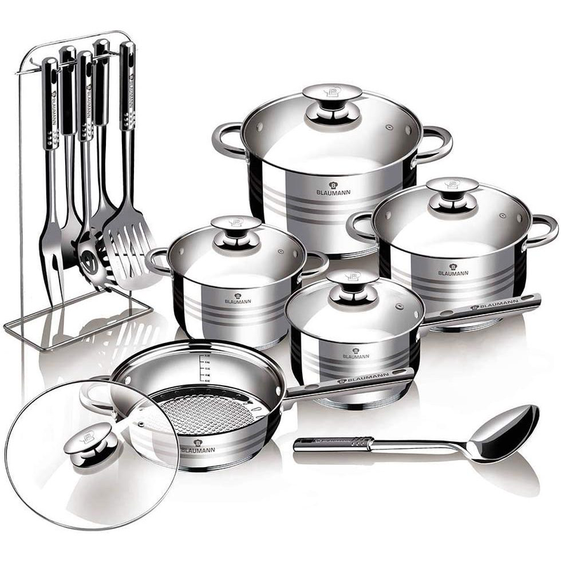 Blaumann 17pcs gourmet line cookware set bl-3133-null