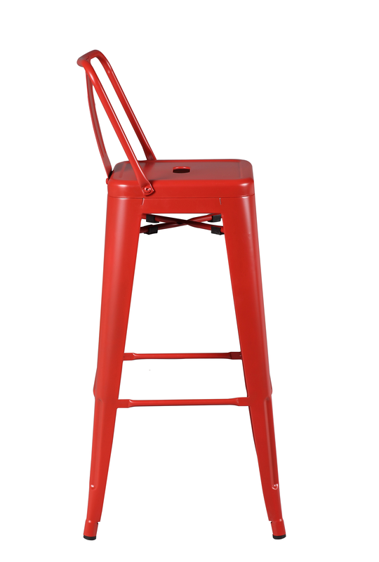 Jones steel stool chair - red, , medium image number null