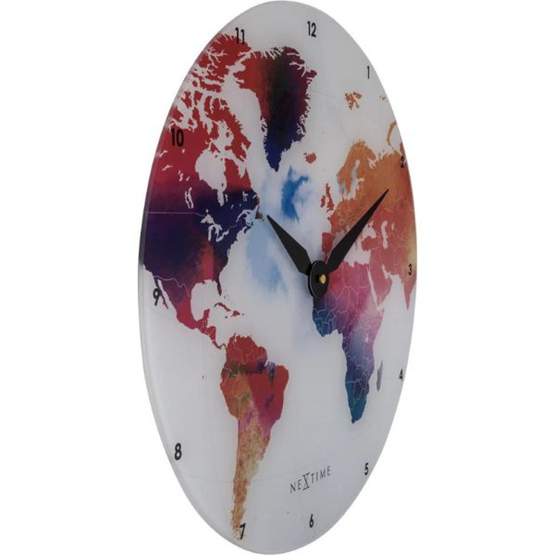 Nextime wall clock 43 cm, glass, 'colorful world', , medium image number null