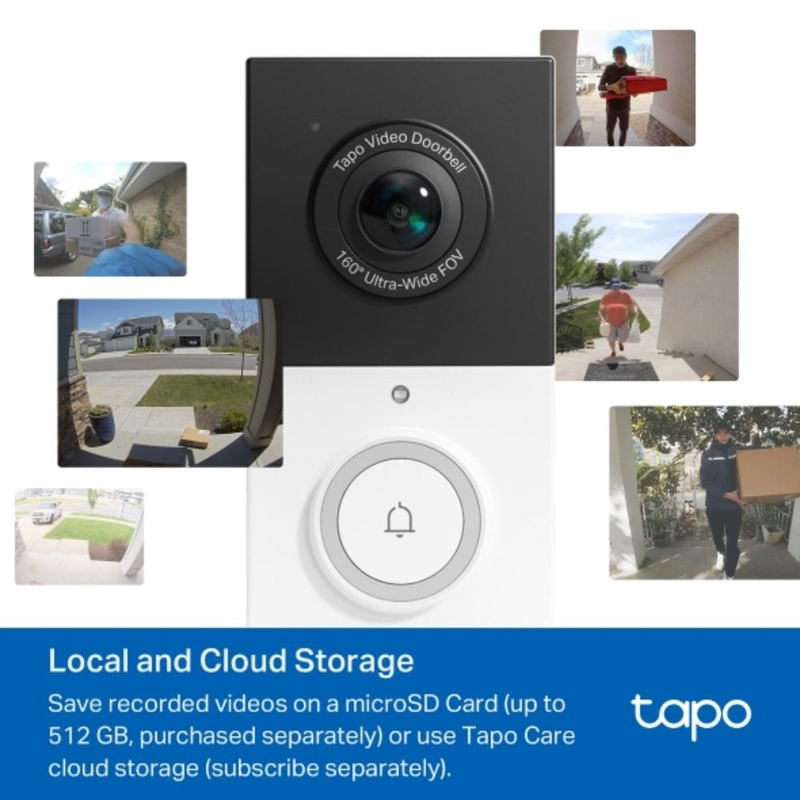 Tapo d210 έξυπνο κουδούνι πόρτας με κάμερα 2k & μπαταρία μακράς διάρκειας για ασφάλεια χωρίς καλώδια, , medium-null
