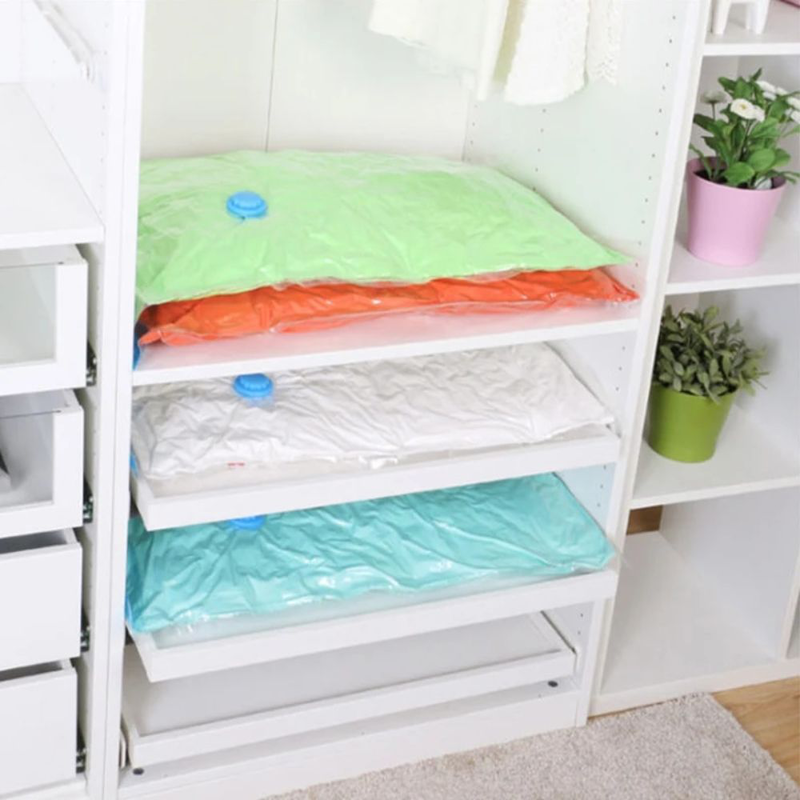 Σετ 2 τμχ σακούλες αποθήκευσης με κενό αέρα – vacuum storage bag 80x120cm & 100x130cm – σχέδιο με στάμπες, 75% λιγότερος όγκος, , medium-null