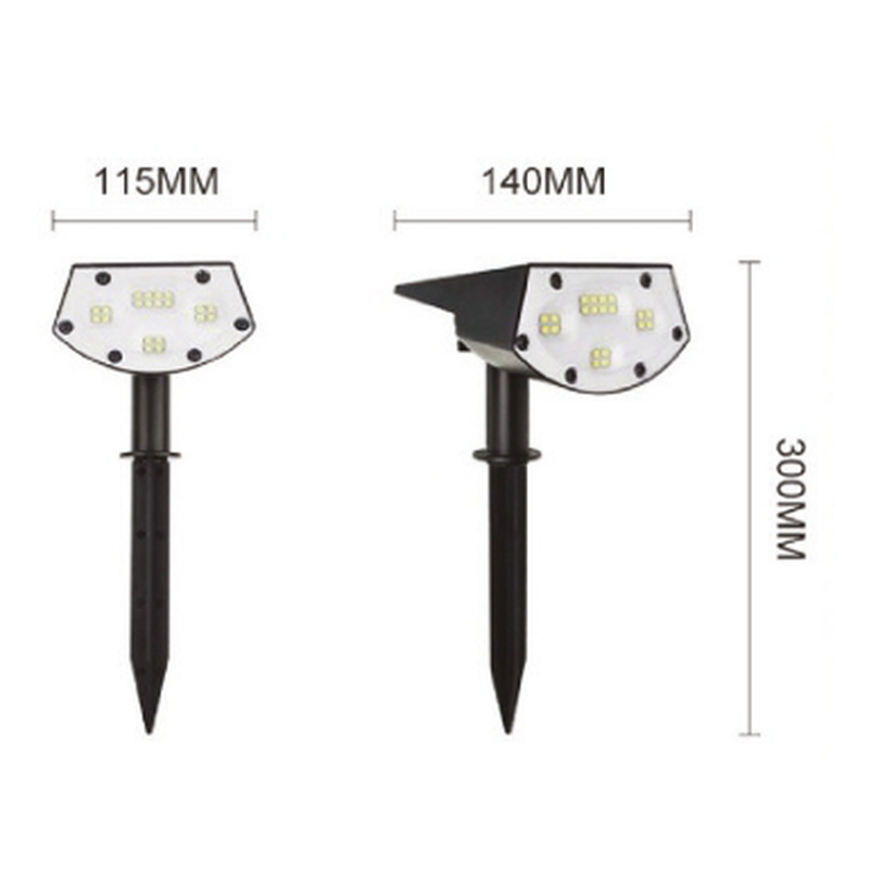 Rexer outdoor natural white ip65 led solar spotlight with spike 2000mAh, , medium-null