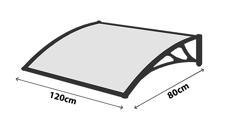Home & camp 80x120cm στεγαστρο για πορτες και παραθυρα διαφανο, , medium-null