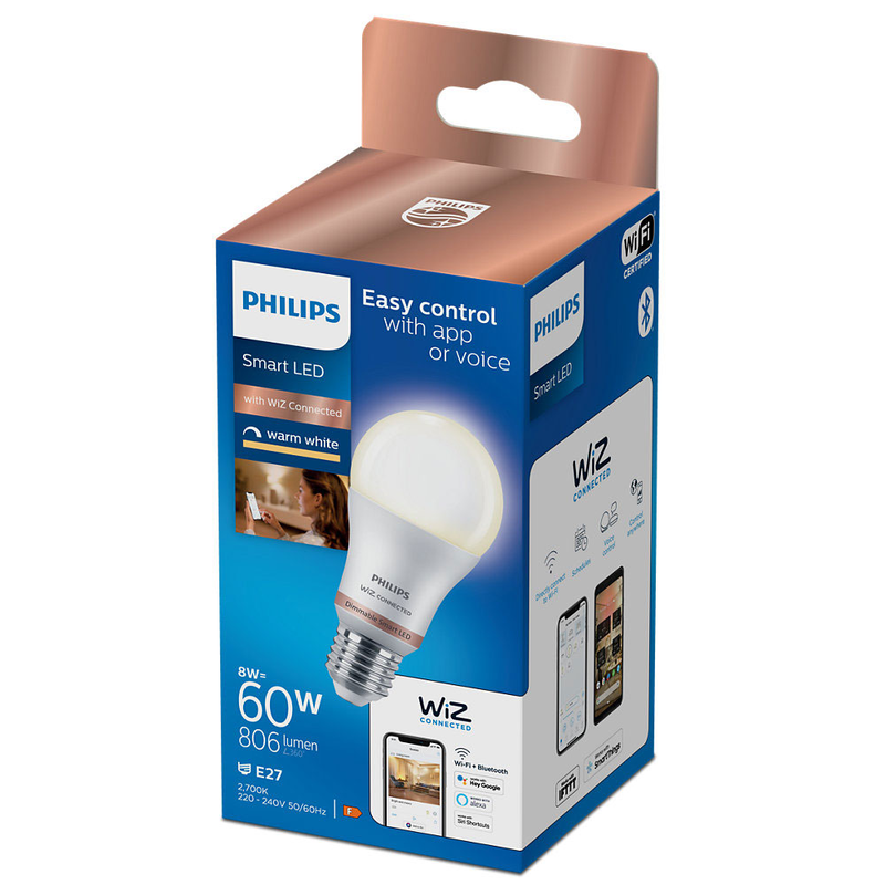 Product image: Wiz λαμπτηρας smart led - wiz εφαρμογη 60w a60 e27 927, , medium-null