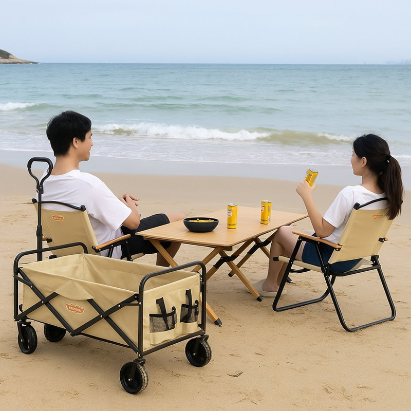Product image: Wadfow σετ 2 καρέκλες, τραπέζι και καροτσάκι παραλίας (wcps9101), , medium-null