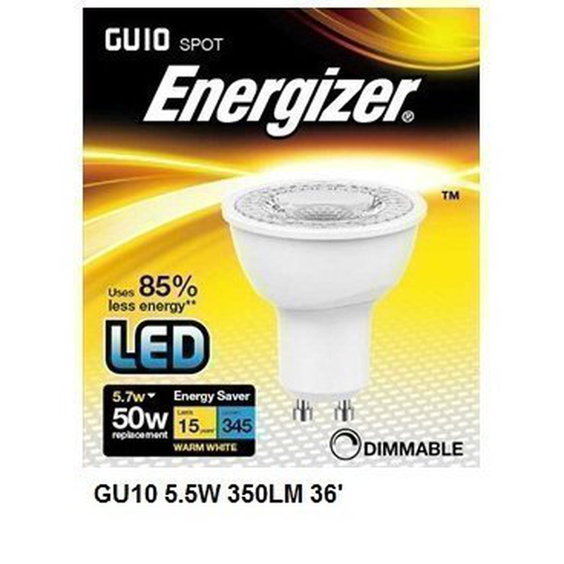 S8826 led gu10 - 5.7w 345lm 36&deg; warm white dim, , medium-null