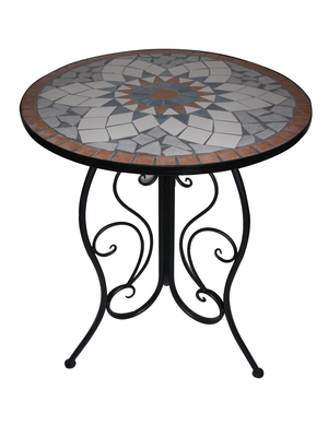 Denver metallic mosaic outdoor table ø60cm - brown