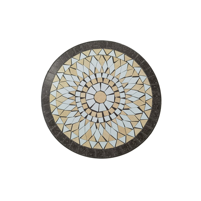 Denver metallic mosaic table ø60cm blue, , medium image number null