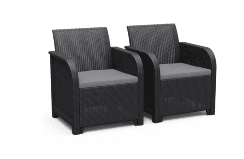 Keter garden chairs rosalie 2 pcs graphite/625073, , medium-null
