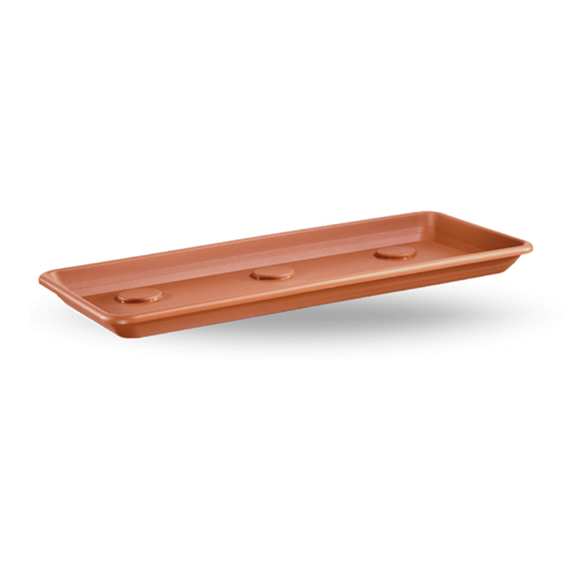 Veca plastic plate rectangular 100x45cm terracotta, , medium image number null