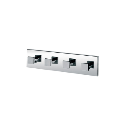 Bar with 4 hangers arctic metal silver, , medium