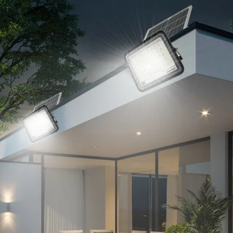 Αδιάβροχος ηλιακός προβολέας jortan 400w / 5000lm flat led-null