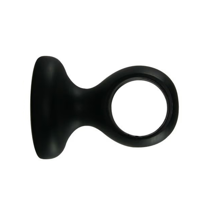 Mobois wooden curtain rod bracket circle d.28 50mm black mat, Black Ματ, medium