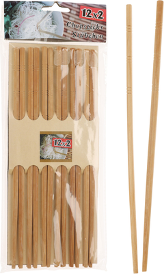 Chopsticks bamboo 12 pair 2 assorted colors, , medium