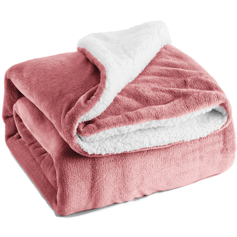 Blanket flannel sherpa 150x220cm 2 assorted colors, , medium-null