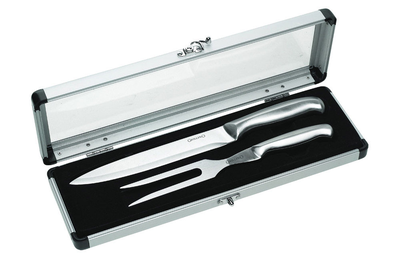 Grillpro ss carving set with case