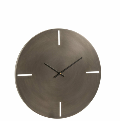 Clock metal dark grey, , medium