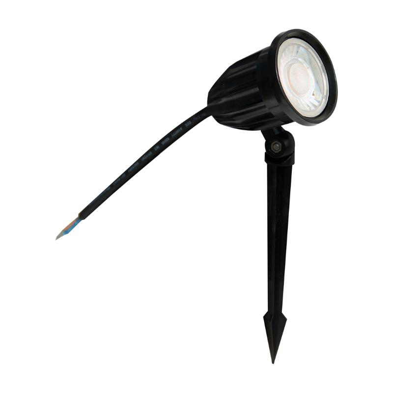 Sunlight led 7w spot spike light black 700lm 3000k 45° ip65 ø65xh195mm, , medium image number null